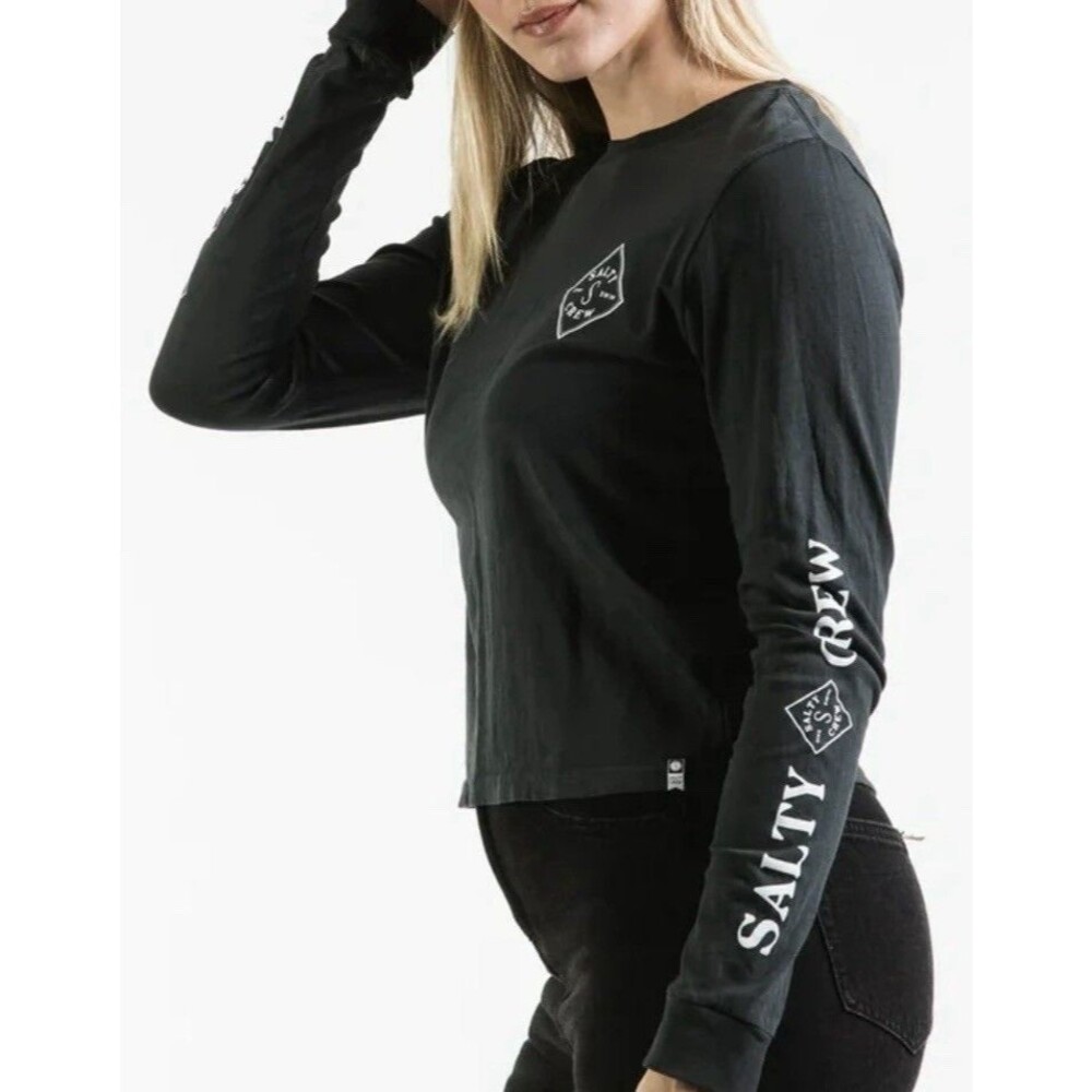 Salty Crew Juniors XS Black Long Sleeve Graphic Tee